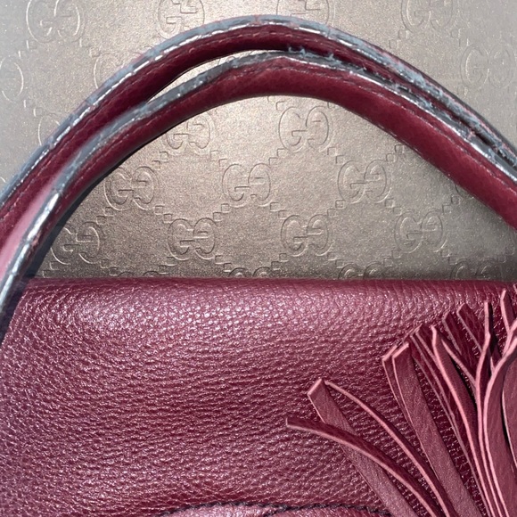 Gucci Soho Bordeaux Leather Shoulder Bag - Picture 8 of 12